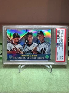 2000 Topps Chrome Combos Refractor #TC5 Garciaparra, Rodriguez, Jeter PSA 9 - Picture 1 of 2