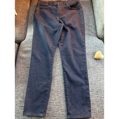 Pantalones de mezclilla Uniqlo lavado oscuro pierna recta cintura 32 entrepierna 30 mezcla de algodón Foto 1 de 4