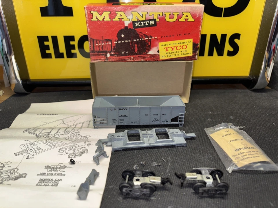 Tyco Mantua U.S. Navy Operating HO Hopper Kit, 1960’s, Box, All Steps - Image 1 of 4