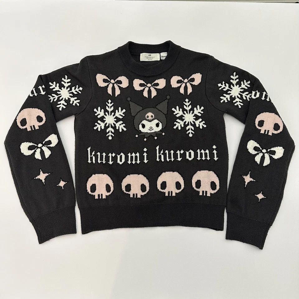 Suéter tejido H&M Kuromi para niña talla 16-18 gris oscuro Foto 1 de 4