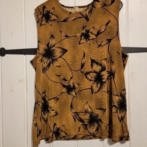 Womens Blouse Floral Sleeveless Size 2X - Picture 1 of 4
