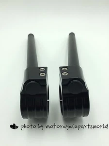 Barras Café Racer negras 31 mm 7/8" universal clip manillar horquilla tubo - Imagen 1 de 7