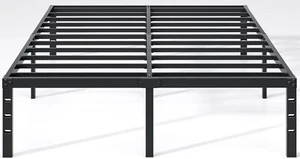 Metal Bed Frame,King Size Bed Frame with Storage Space,Heavy Duty Sturdy Mattres - Picture 1 of 9