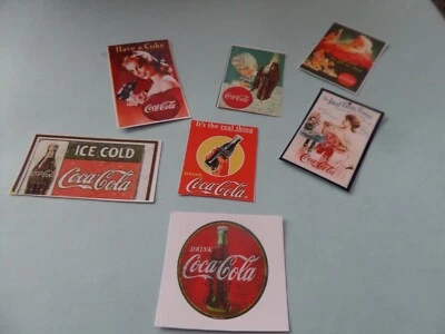 GAILSLITTLESTUFF Vintage Coke Posters 1:12 dollhouse miniatures Coca Cola Now Trackable
