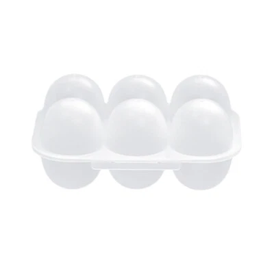 Mini Eggs Holder 6 Eggs Storage Container with Fixed Handle Plastic Holder - Image 1 of 4