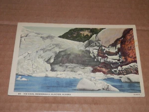Glaciar Mendenhall Alaska - 1943 postal usada - cueva de hielo - Imagen 1 de 2