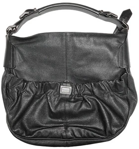 Burberry Black Pebbled Leather Hobo Shoulder Bag Zip Top Italy ITPELFAB12SCA - Picture 1 of 17