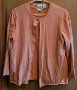 Women's Cherokee Two Piece Sweater Set Light Orange/Peach Color Size XL - Picture 1 of 14
