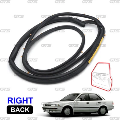 For Toyota Corolla AE92 1987 - '91 Rear Right Door Rubber Seal Weatherstrip - Image 1 of 4