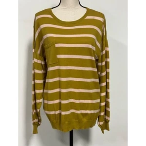 Neu mit Etikett Nine West Pullover mit Ballonärmeln oliv & hellrosa Größe M - Bild 1 von 6