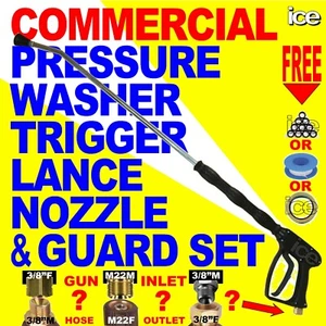 CAT INTERPUMP CLARKE PRESSURE WASHER REPLACEMENT TRIGGER GUN LANCE NOZZLE SET - Picture 1 of 1