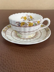 COPELAND SPODE BUTTERCUP PATTERN TEACUP & SAUCER - ENGLAND - Picture 1 of 9