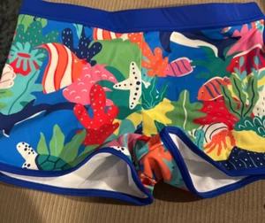 Boden Girls Swim Shorts Size 11-12 Years Ocean Scene NWT - Picture 1 of 4