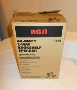 RCA STS-520 40-80 Watt 2-Way Bookshelf Speaker New in Box w Instructions - Picture 1 of 8