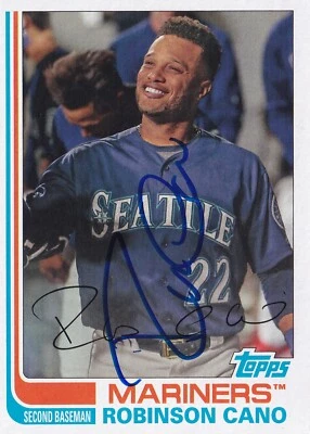 ROBINSON CANO SIGNED AUTO'D 2017 TOPPS ARCHIVES CARD 130 SEATTLE MARINERS YANKEE - Image 1 of 3
