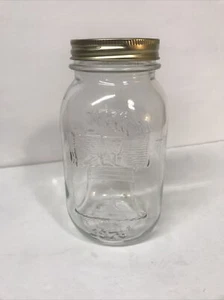 Tarro de enlatado Anchor Hocking Mason Liberty Bell cuarto de galón bicentenario transparente de colección - Imagen 1 de 8