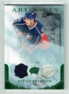 10-11 UD Upper Deck Artifacts  Derick Brassard  16/50  Jersey--Patch  His #