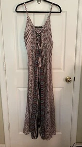 Maverick The Collection Womens Floral Sundress Tie Slit Maxi Dress Sz Small - Picture 1 of 12