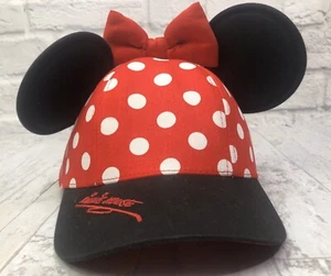 Cappello Disney Minnie Mouse con Orecchie e Fiocco Rosso con Pois Bianco Ragazzo Tg - Foto 1 di 6
