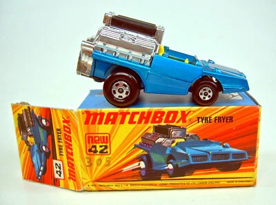 Matchbox Superfast Nr. 42B Tyre Fryer blaumetallic top in Box - Bild 1 von 4