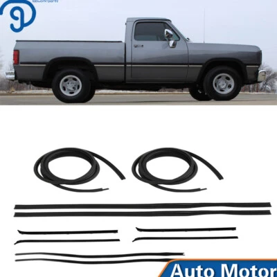 Door Window Weatherstrip Seal Kit Rubber 10pcs For Dodge Truck D/W 150 1980-1993 - Image 1 of 4