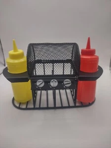 Novelty Mini Barbecue Grill Condiment Set - Picture 1 of 5