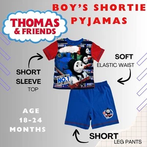 Thomas the Tank Engine Boys Shortie Pyjamas PJs 18-24 Months, Cotton, Summer - Picture 1 of 7