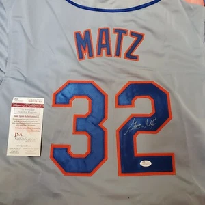 RARE Steven Matz Autographed Grey New York Mets Baseball Jersey. COA JSA - Picture 1 of 3
