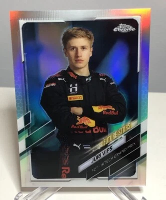 2021 Topps Chrome Formula 1 Juri Vips F2 Future Stars Refractor #69 - Image 1 of 2
