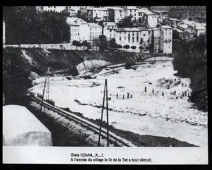 1990  --  INONDATION DE 1940 OLETA OLETTE  ENTREE DU VILLAGE DETRUIT  3Q709 - Imagen 1 de 1