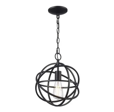 Crystorama Solaris 1 свет подвеска, черный - 9220-BK - Изображение 1 из 4