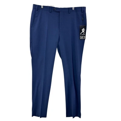 Pantalones de vestir Bar III para hombre azules ajustados activos elásticos 38x34 bielásticos cómodos Foto 1 de 4