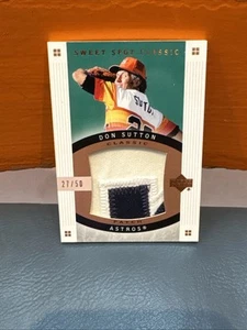 2005 Upper Deck Sweet Spot Classic Don Sutton Game Worn Jumbo Patch #’d 50 - Picture 1 of 5