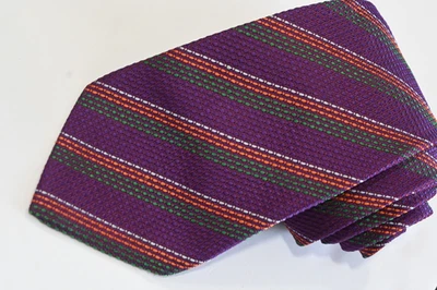 DOLCEPUNTA 七折紫色丝绸男式领带 W:3 3/4 L:60 出品 — 第 1/4 张图片