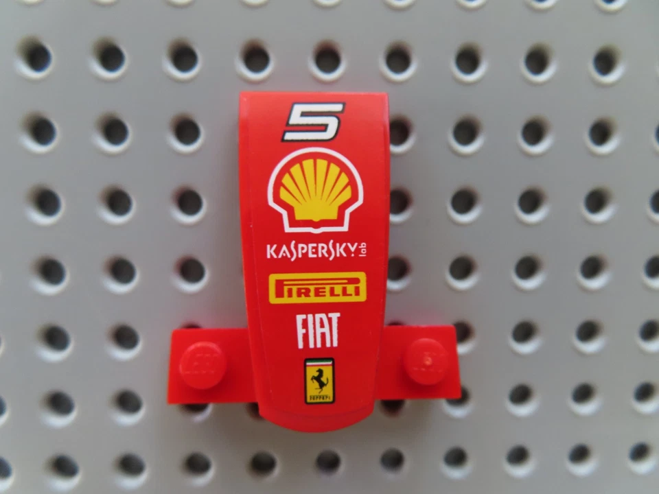 Lego 1 x Motorhaube 93589pb008  rot 4x2x1 1/3 Sticker  Pirelli FIAT 30190 - Bild 1 von 1