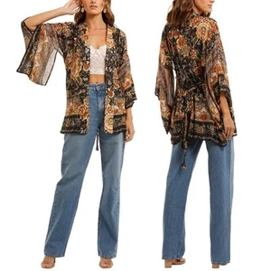 Spell Robe Kimono Size M / L 10 12 / US 8 Mystic Short Robe - Nightfall Print - Picture 1 of 9