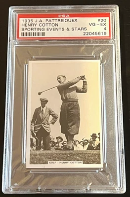 1935 J.A.PATTREIOUEX #20 HENRY COTTON PSA 4 SPORTING EVENTS& STARS ONLY 69 EXIST - Image 1 of 4