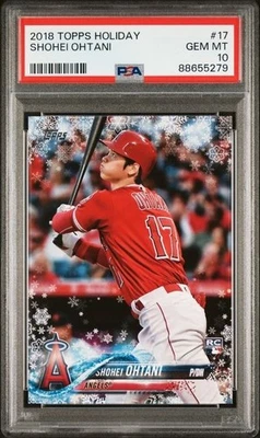 2018 Topps Holiday Shohei Ohtani #HMW17 (RC) PSA 10 - Image 1 of 2