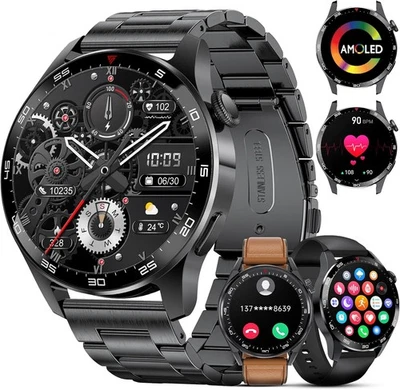 Smart Watch Men Women with Phone Function Wristwatch for iPhone Samsung Huawei - Image 1 of 4