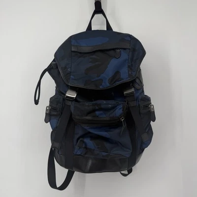Coach Campus Backpack Blue/Black Camouflage Pattern *See Photos** - Image 1 of 4