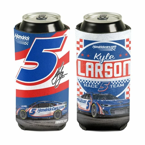 Kyle Larson 2022 Wincraft #5 Hendrickcars.com 16oz Can Coolie(1) FREE SHIP Cover