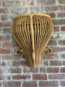 Vintage Wandbehang Rattan Boho MCM - Bild 1 von 7