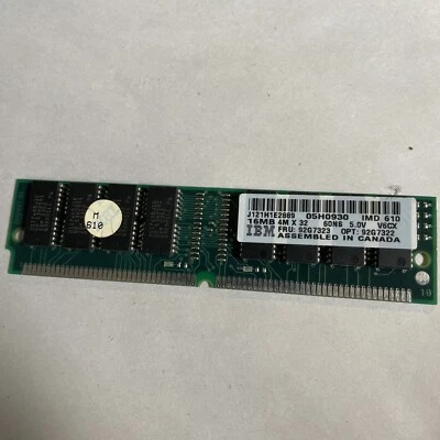 Lot (2) Vintage IBM 32MB SIMM EDO Non-Parity 92G7323 @CPU11 - Image 1 of 2