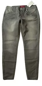 ¡Nuevo! LUCKY BRAND Moto Jean Charlie Super Ajustado Talla 8-29 Gris Elástico Cremallera al Tobillo - Imagen 1 de 6