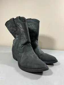 Botas de vaquera occidentales Deer Stags gris tirón hasta el tobillo alto talla 5 - Imagen 1 de 3