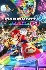 MARIO KART 8 DELUXE 24x36 POSTER NUOVO DIVERTENTE GAMING GAMER WEE NINTENDO SWITCH LUIGI! - Foto 1 di 1