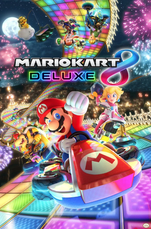 MARIO KART 8 DELUXE 24x36 POSTER NEW FUN GAMING GAMER WEE NINTENDO SWITCH LUIGI!
