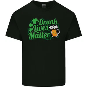 Drunk Lives Matter St Patricks Day Mens Light Cotton T-Shirt - Picture 1 of 29