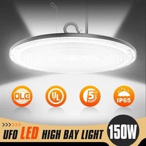 UP & Down UFO LED High Bay Light 150W Commercial Warehouse Shop Light w/US Plug - Picture 1 of 11