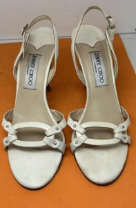 Sandalias de tacón de verano de cuero blanco Jimmy Choo Jude talla 39, - Imagen 1 de 8
